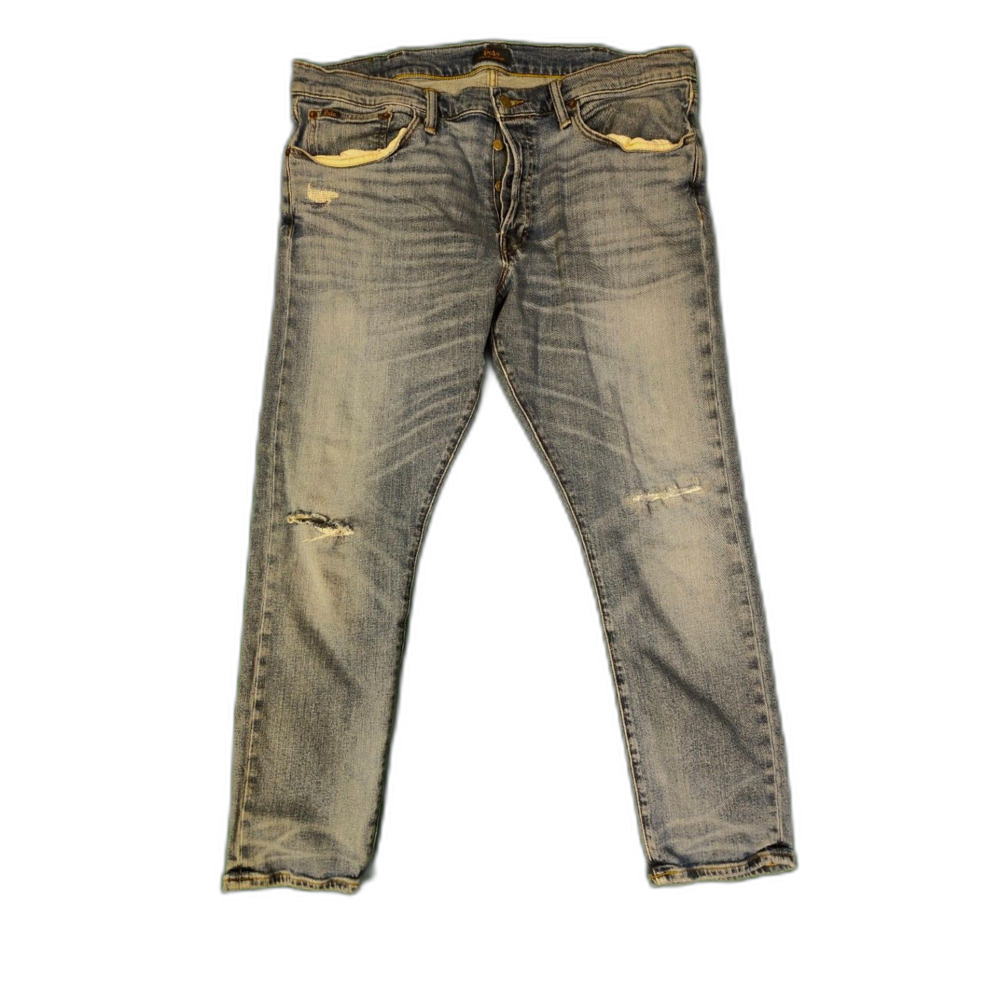Polo Ralph Lauren distressed denim jeans sullivan slim size 38 button fly
